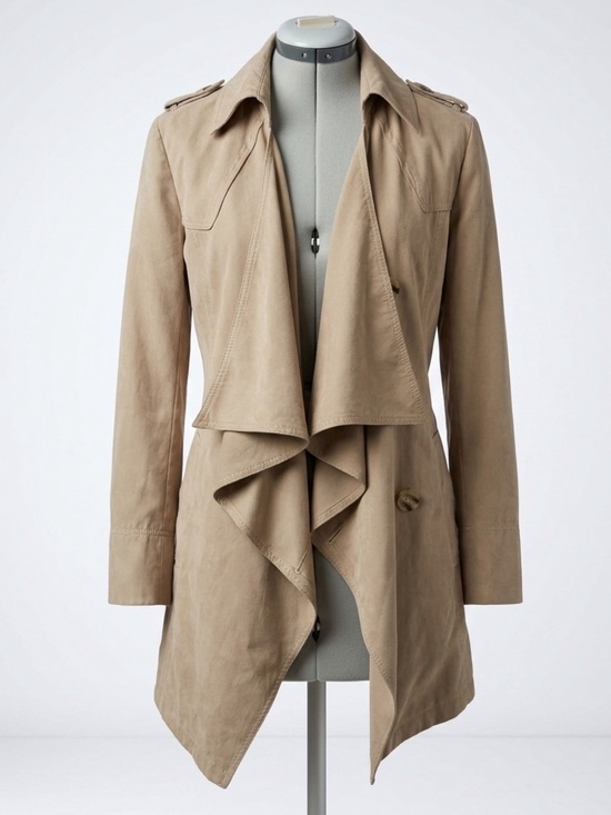Alexander McQueen Jackets & Blazers - Alexander McQueen 2009 Draped Trench Coat, belt, Sueded Cotton, S, GUC